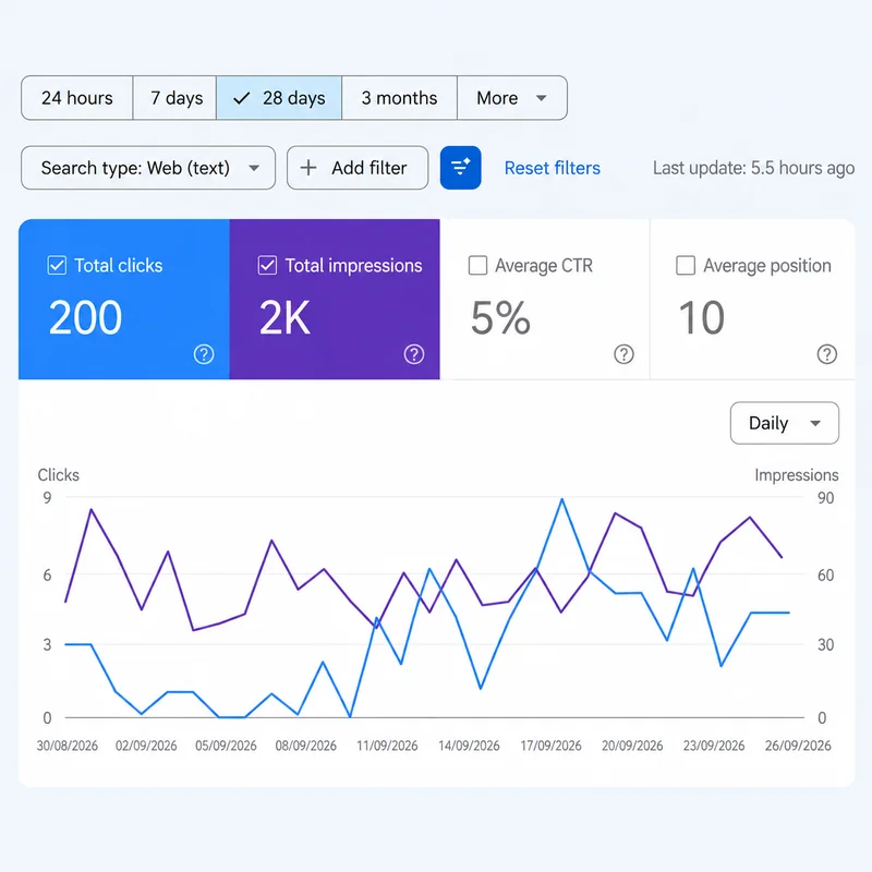 Search performance showing clicks and impressions for digital marketing in Patna