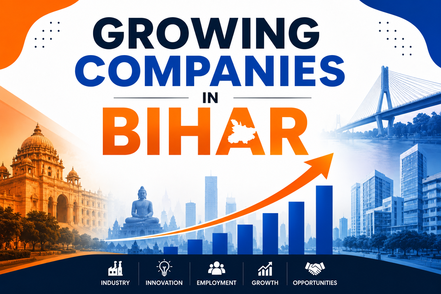 Digital marketing and SEO growth graph for top growing companies in Bihar