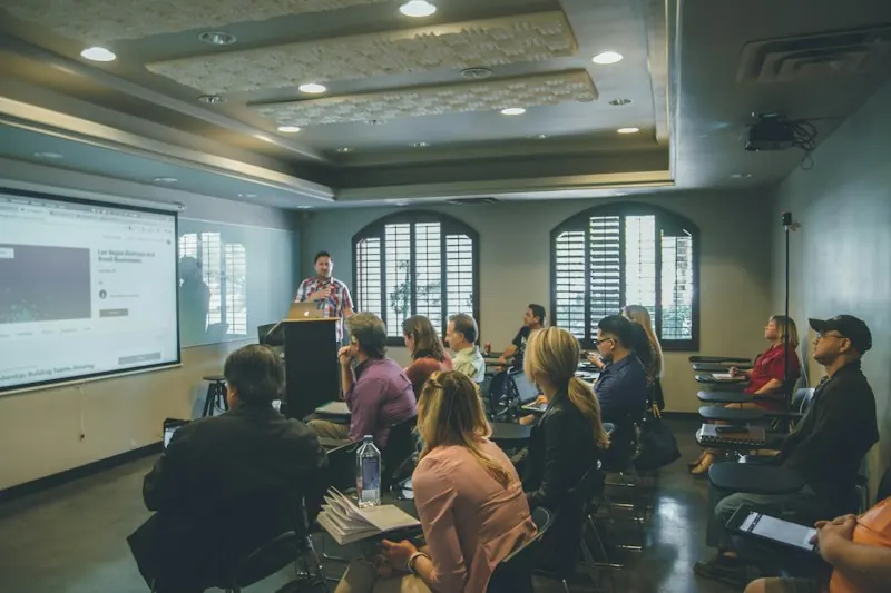 Students attending a classroom lecture